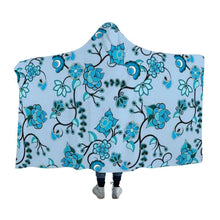 Load image into Gallery viewer, Blue Floral Amour Hooded Blanket blanket 49 Dzine 
