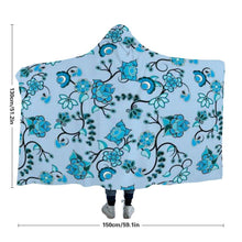 Load image into Gallery viewer, Blue Floral Amour Hooded Blanket blanket 49 Dzine 
