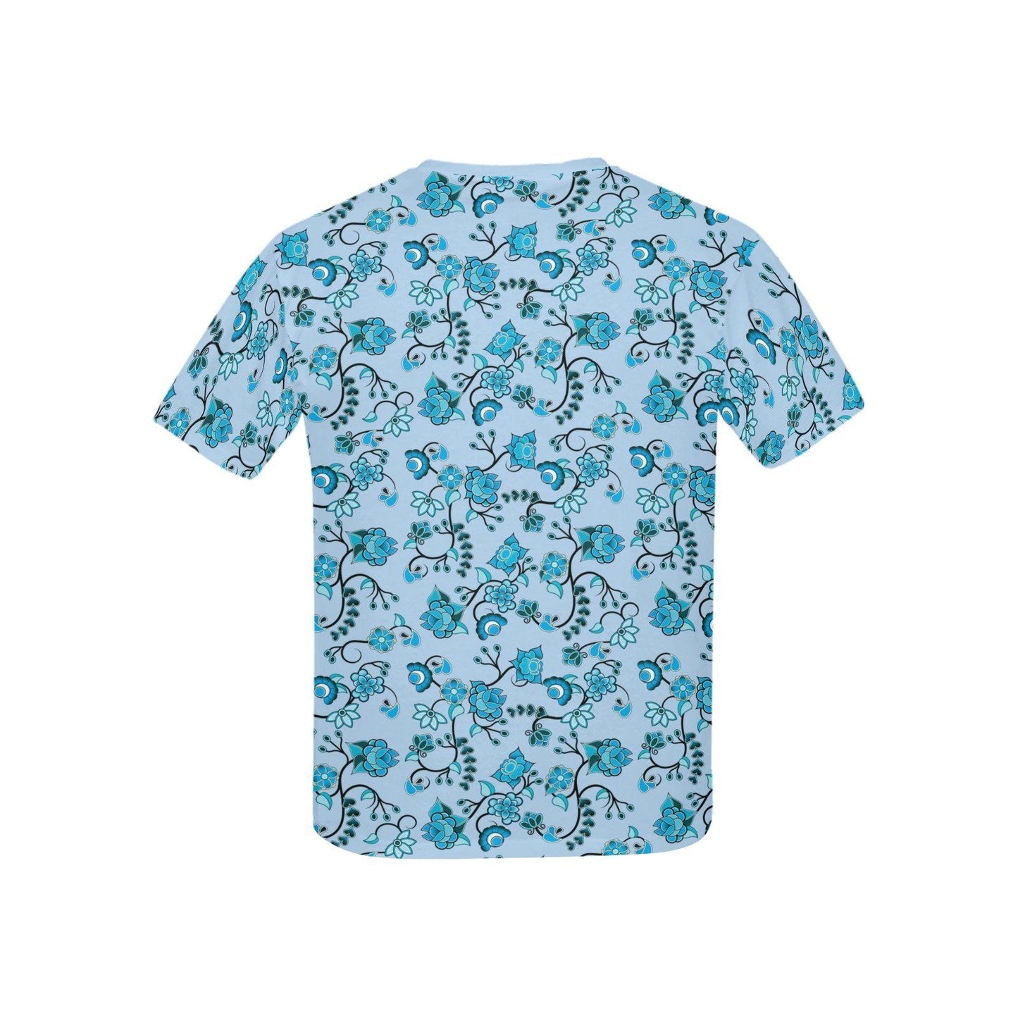 Blue Floral Amour Kids' All Over Print T-shirt (USA Size) (Model T40) All Over Print T-shirt for Kid (T40) e-joyer