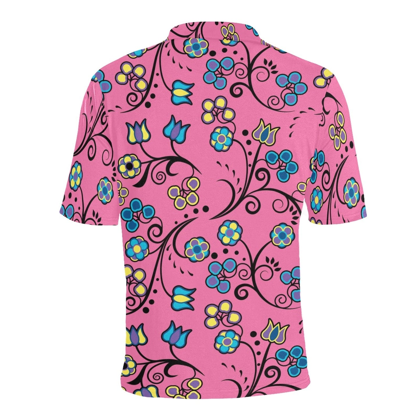 Blue Trio Bubblegum Men's All Over Print Polo Shirt (Model T55) Men's Polo Shirt (Model T55) e-joyer