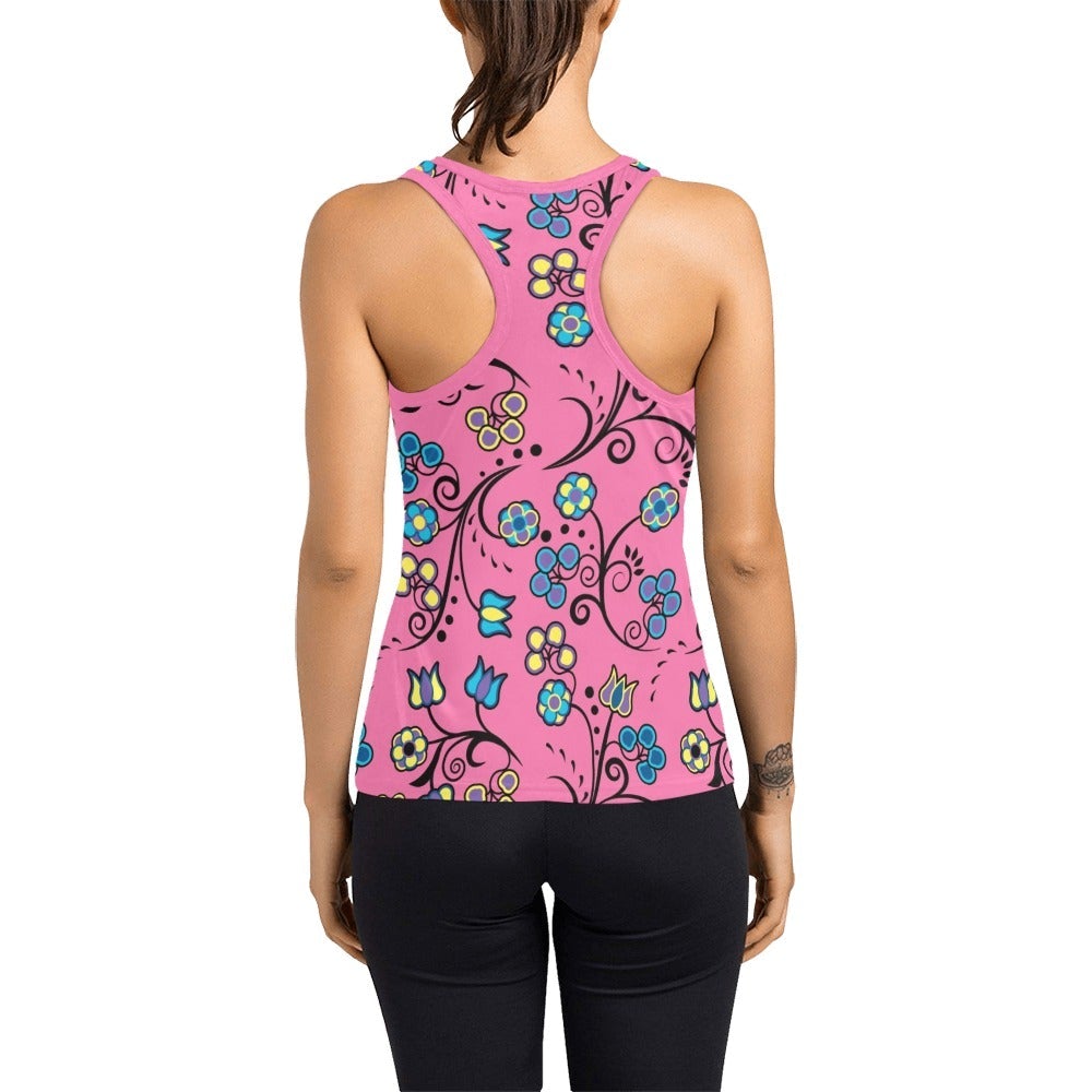 Blue Trio Bubblegum Women's Racerback Tank Top (Model T60) Racerback Tank Top (T60) e-joyer