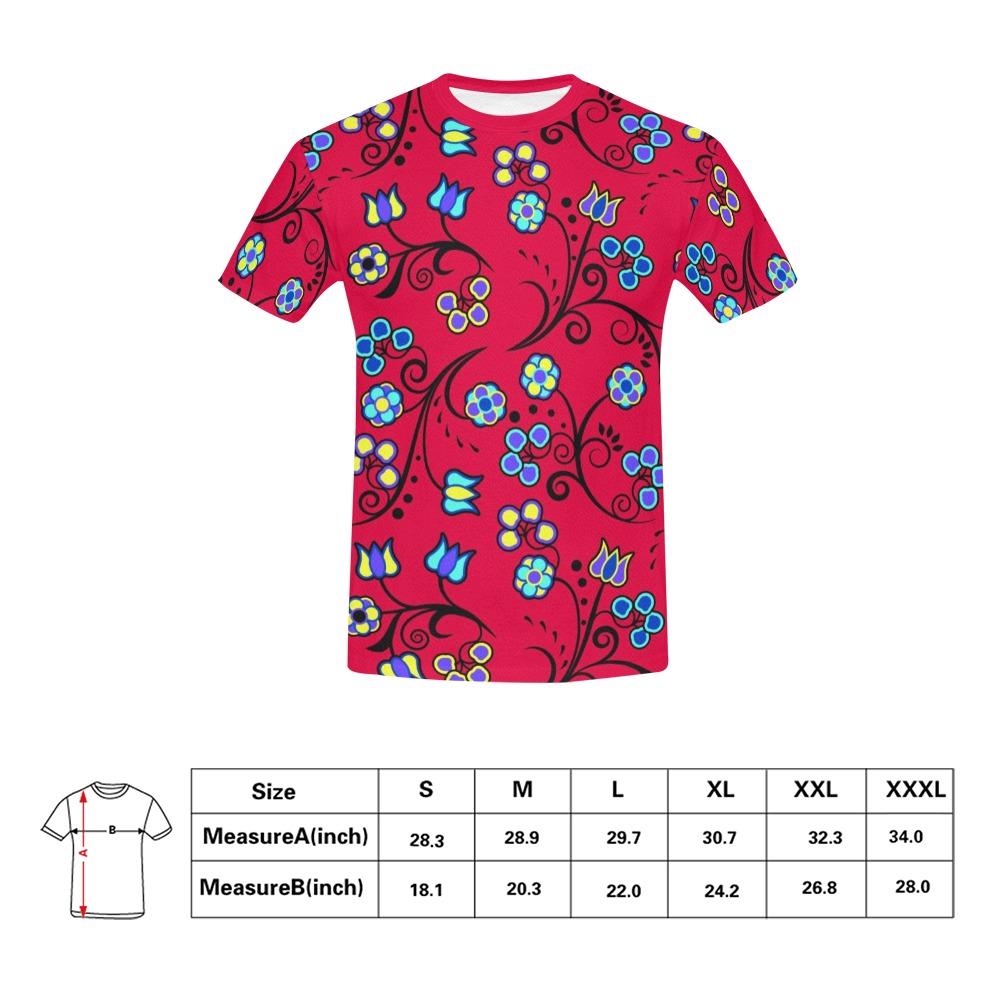 Blue Trio Cardinal All Over Print T-Shirt for Men (USA Size) (Model T40) All Over Print T-Shirt for Men (T40) e-joyer