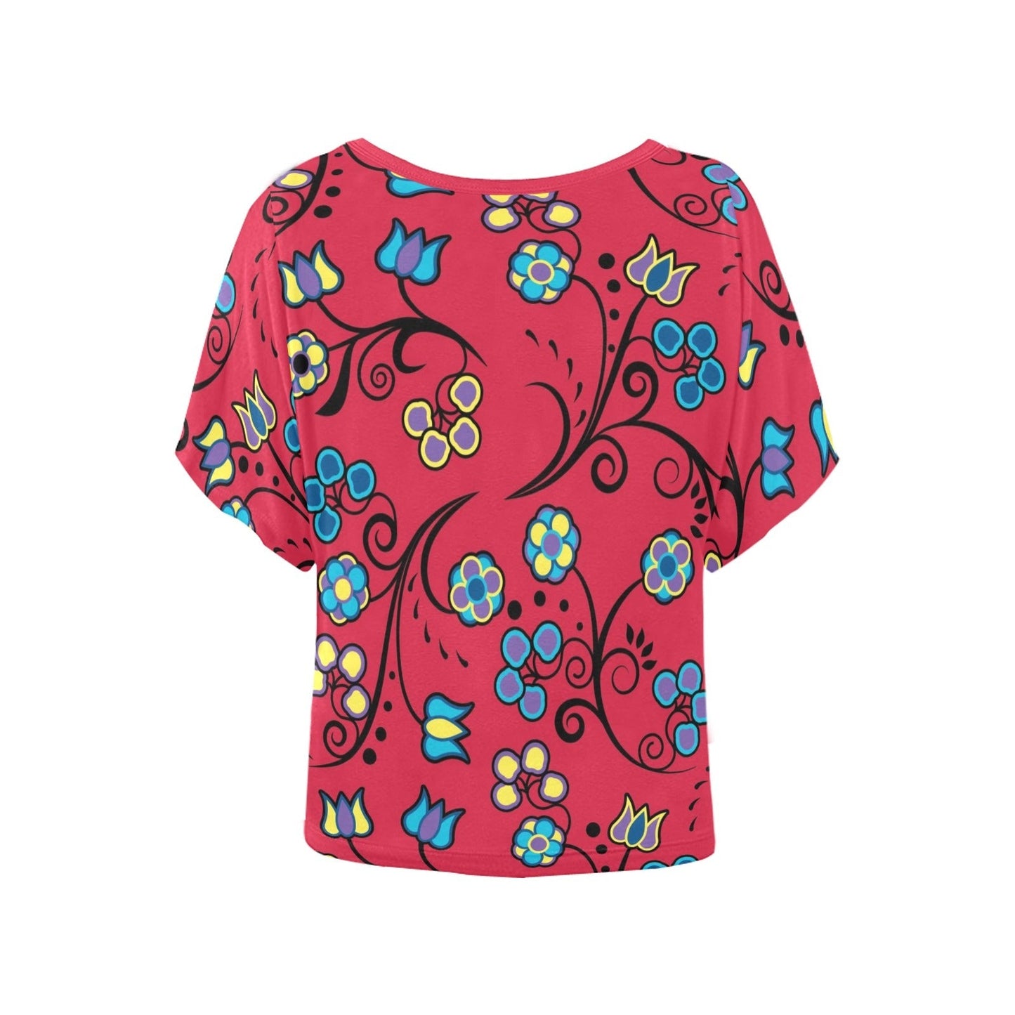 Blue Trio Cardinal Women's Batwing-Sleeved Blouse T shirt (Model T44) Women's Batwing-Sleeved Blouse T shirt (T44) e-joyer