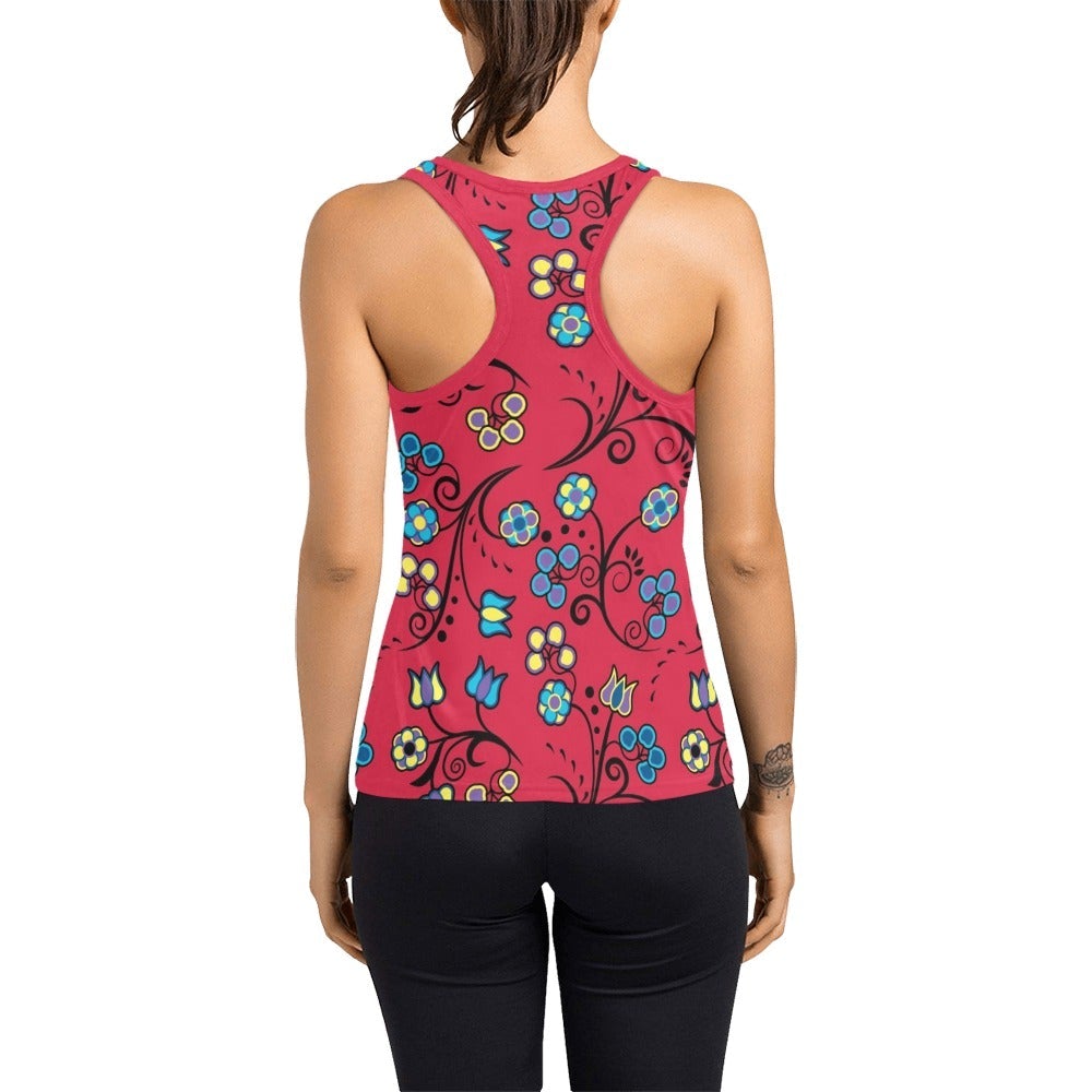 Blue Trio Cardinal Women's Racerback Tank Top (Model T60) Racerback Tank Top (T60) e-joyer