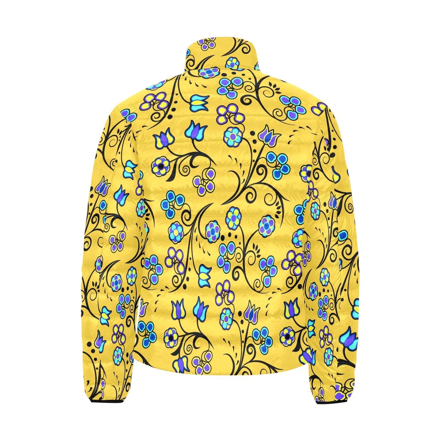 Blue Trio Tuscan Men's Stand Collar Padded Jacket (Model H41) Men's Stand Collar Padded Jacket (H41) e-joyer