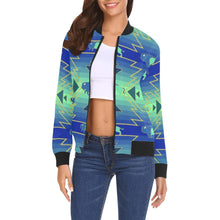Load image into Gallery viewer, Buffalo Run All Over Print Bomber Jacket for Women (Model H19) Jacket e-joyer 
