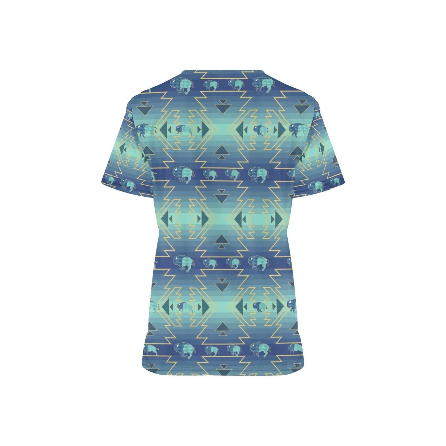 Buffalo Run All Over Print Scrub Top Scrub Top e-joyer
