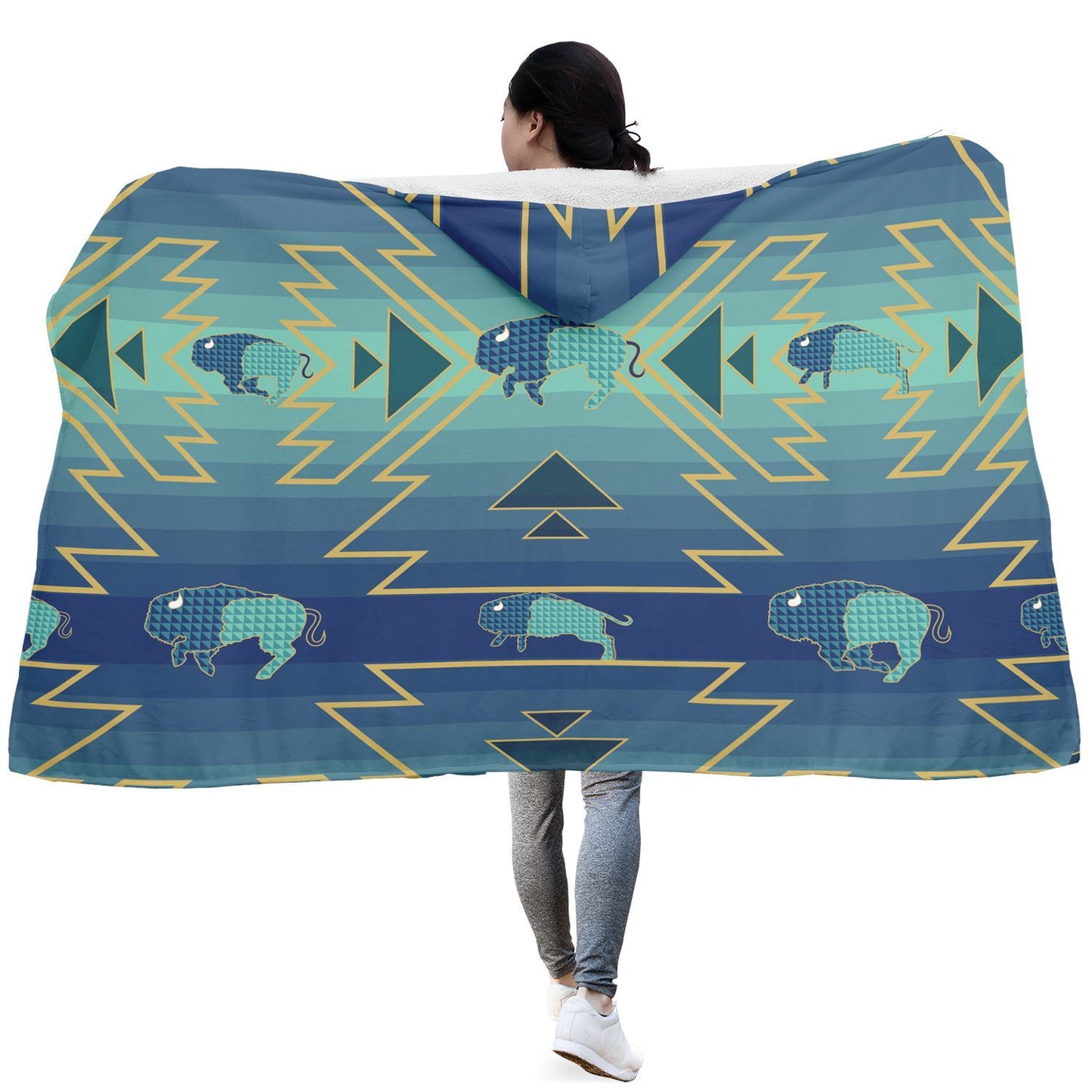 Buffalo Run Hooded Blanket blanket 49 Dzine