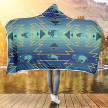 Load image into Gallery viewer, Buffalo Run Hooded Blanket blanket 49 Dzine 
