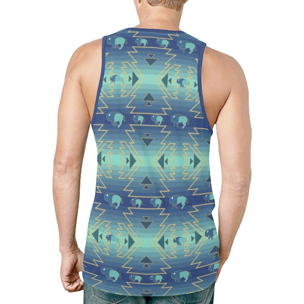 Buffalo Run New All Over Print Tank Top for Men (Model T46) New All Over Print Tank Top for Men (T46) e-joyer