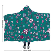 Load image into Gallery viewer, Burgundy Bloom Hooded Blanket blanket 49 Dzine 
