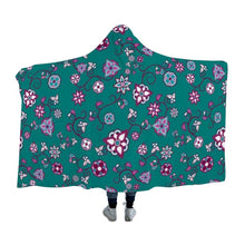 Load image into Gallery viewer, Burgundy Bloom Hooded Blanket blanket 49 Dzine 
