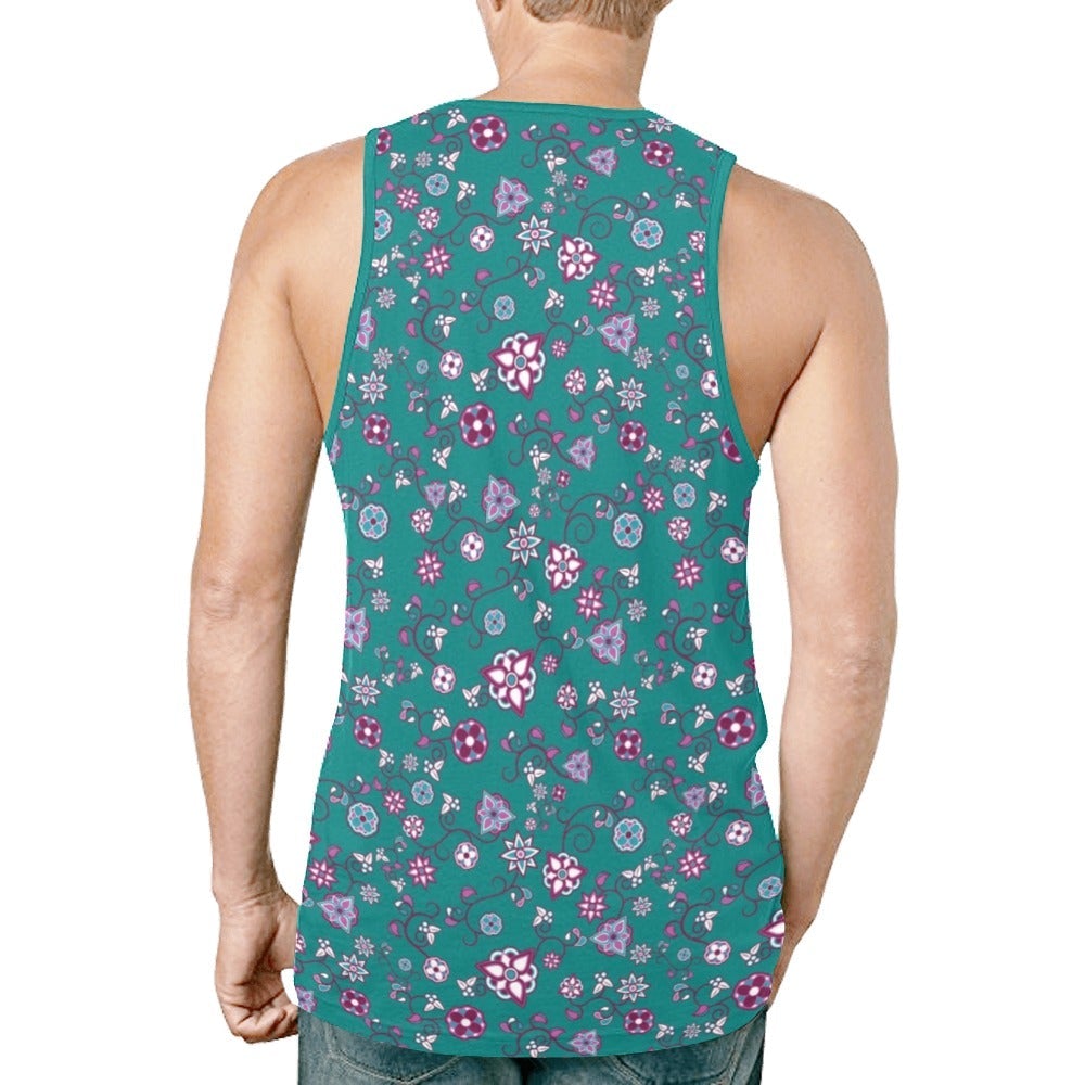 Burgundy Bloom New All Over Print Tank Top for Men (Model T46) New All Over Print Tank Top for Men (T46) e-joyer