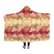 Load image into Gallery viewer, Butterfly and Roses on Geometric Hooded Blanket blanket Herman 
