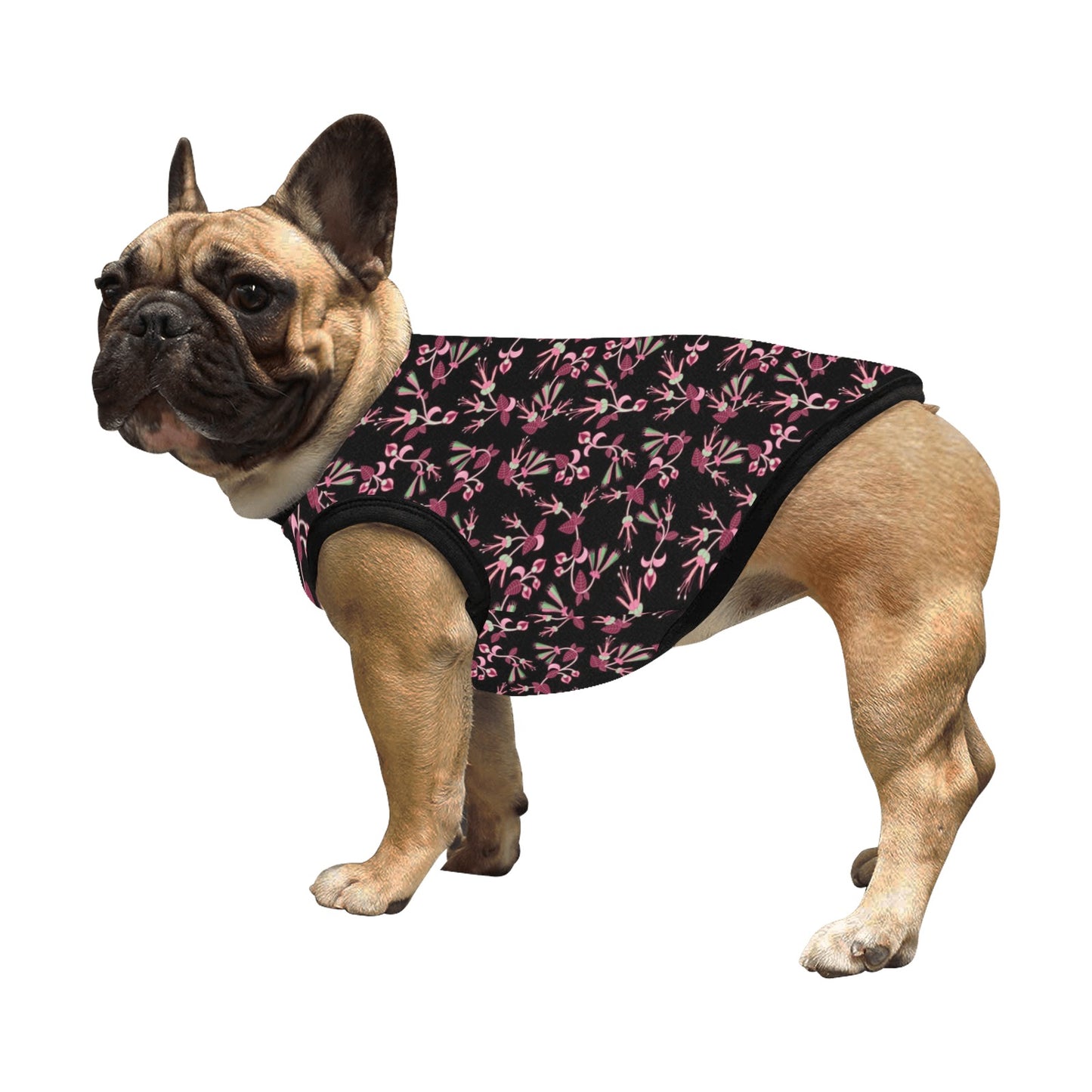 Floral Green Black Pet Tank Top