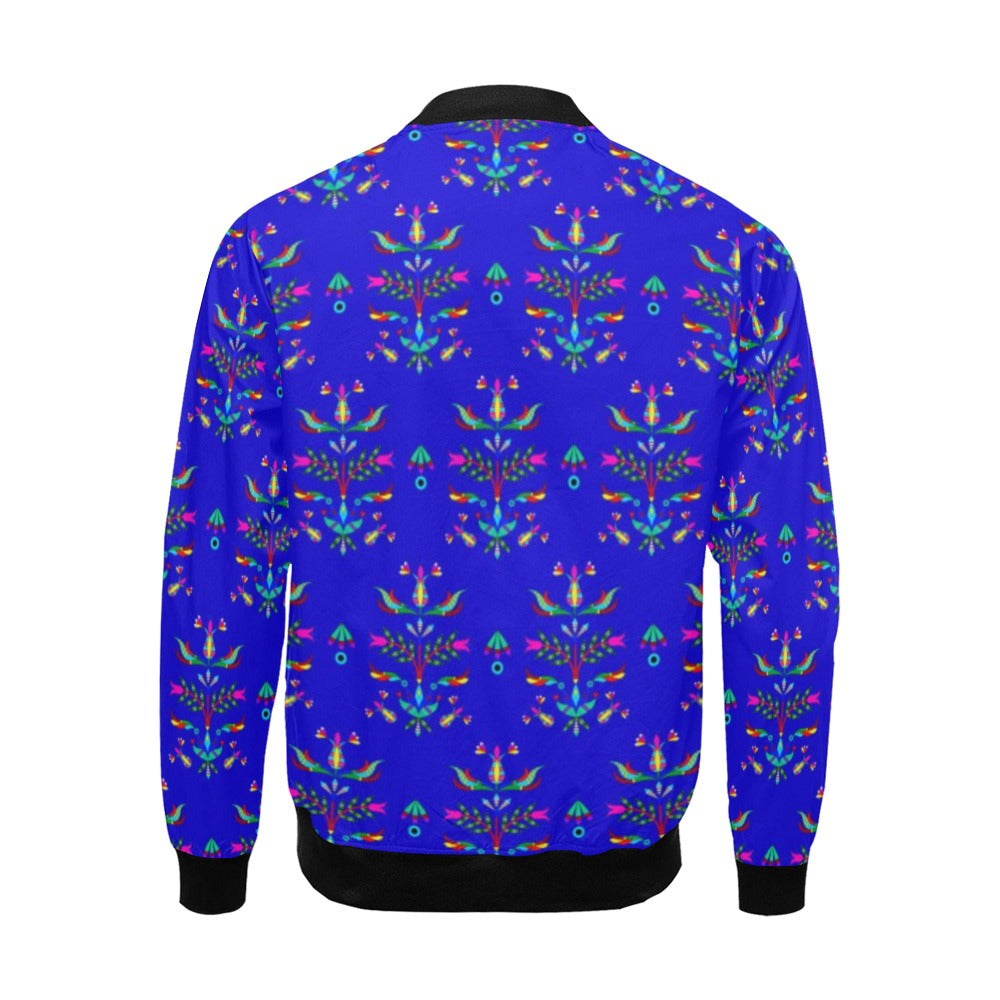 Dakota Damask Blue Bomber Jacket for Men