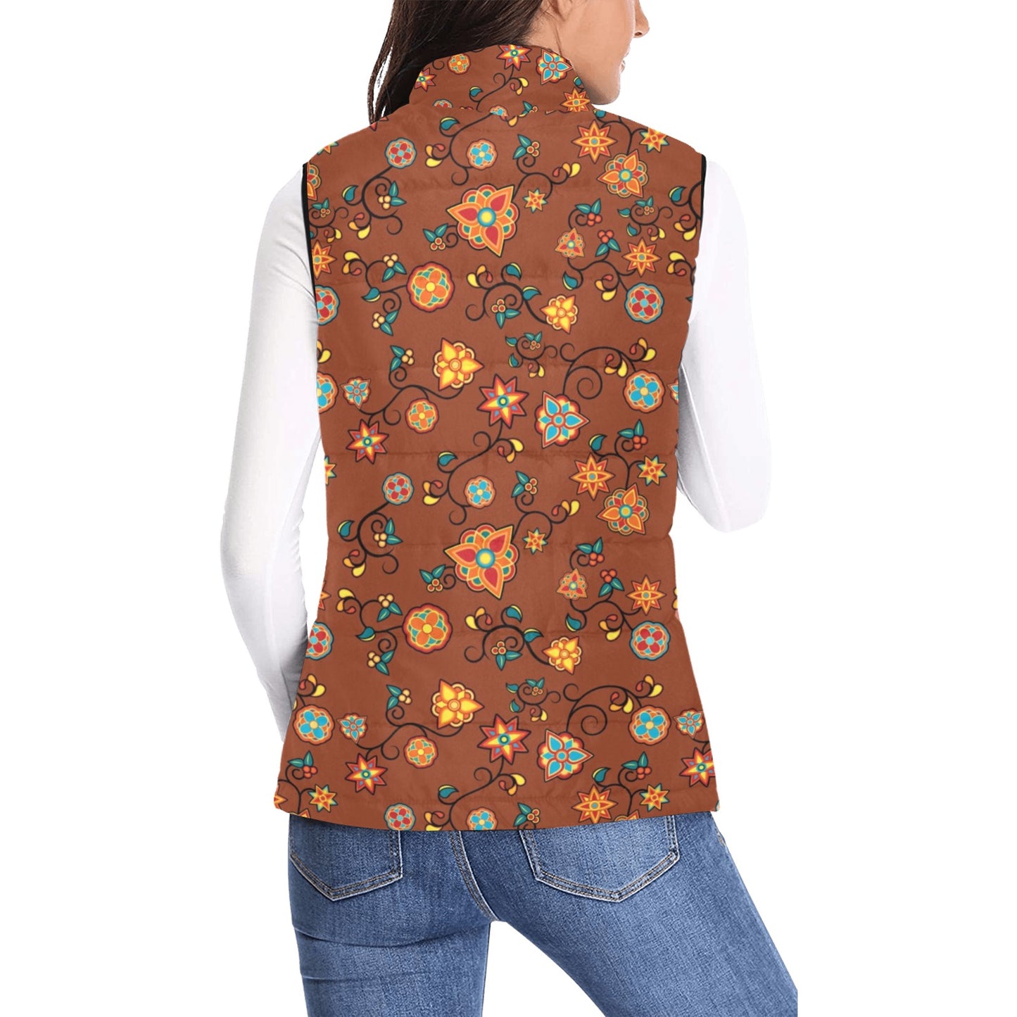 Fire Bloom Shade Women's Padded Vest Jacket