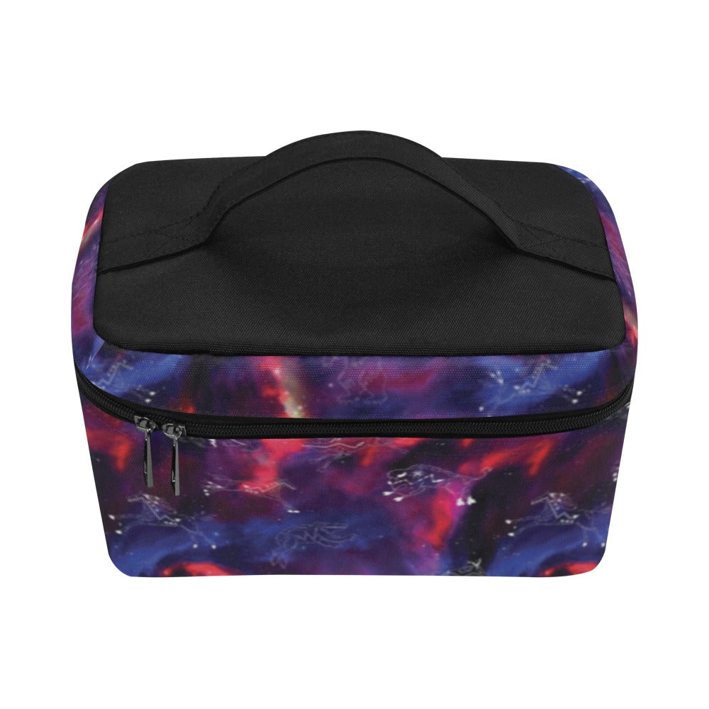 Animal Ancestors 3 Blue Pink Swirl Cosmetic Bag