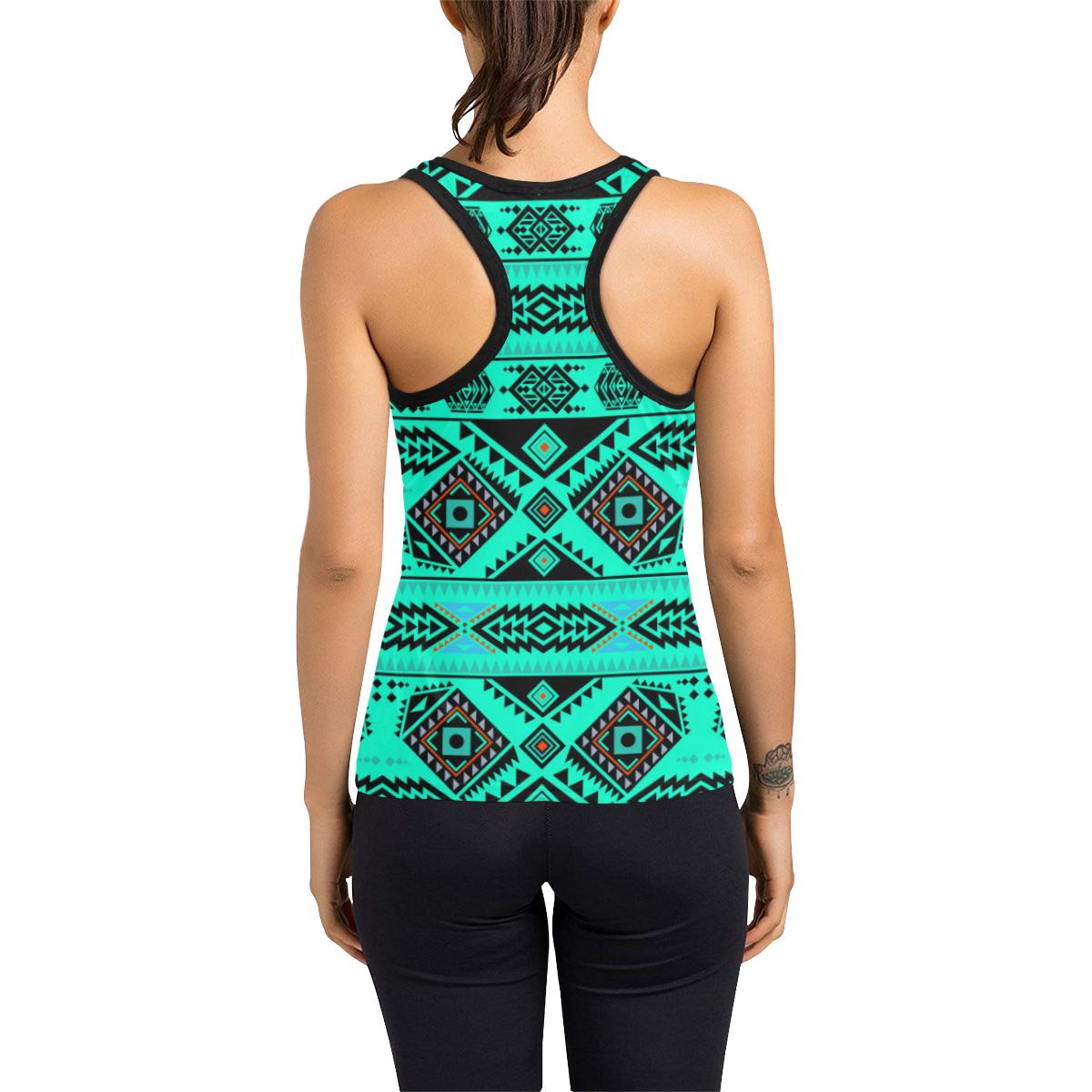 California Coast Big Seas Women's Racerback Tank Top (Model T60) Racerback Tank Top (T60) e-joyer