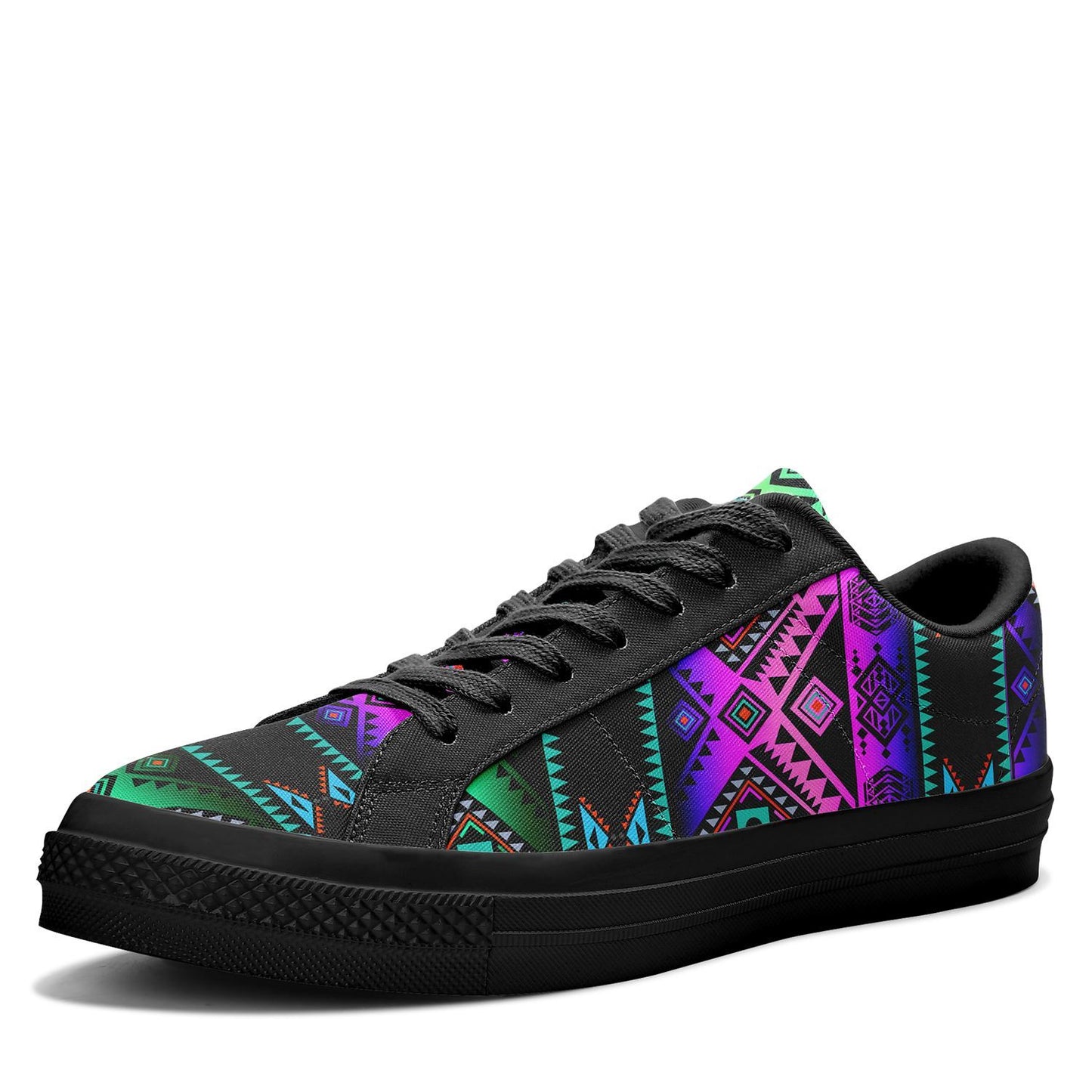 California Coast Sunrise Aapisi Low Top Canvas Shoes Black Sole 49 Dzine