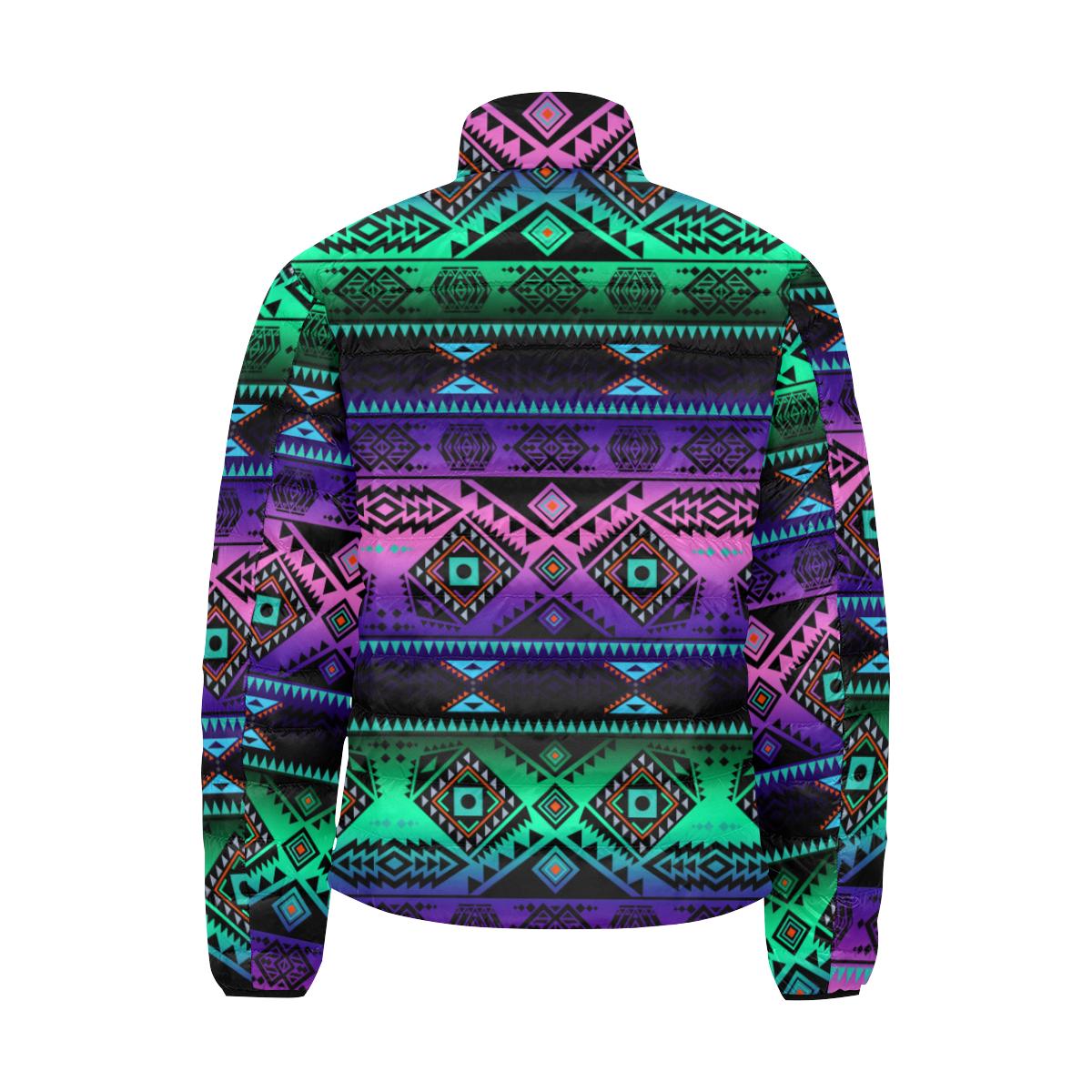 California Coast Sunrise Men's Stand Collar Padded Jacket (Model H41) Men's Stand Collar Padded Jacket (H41) e-joyer