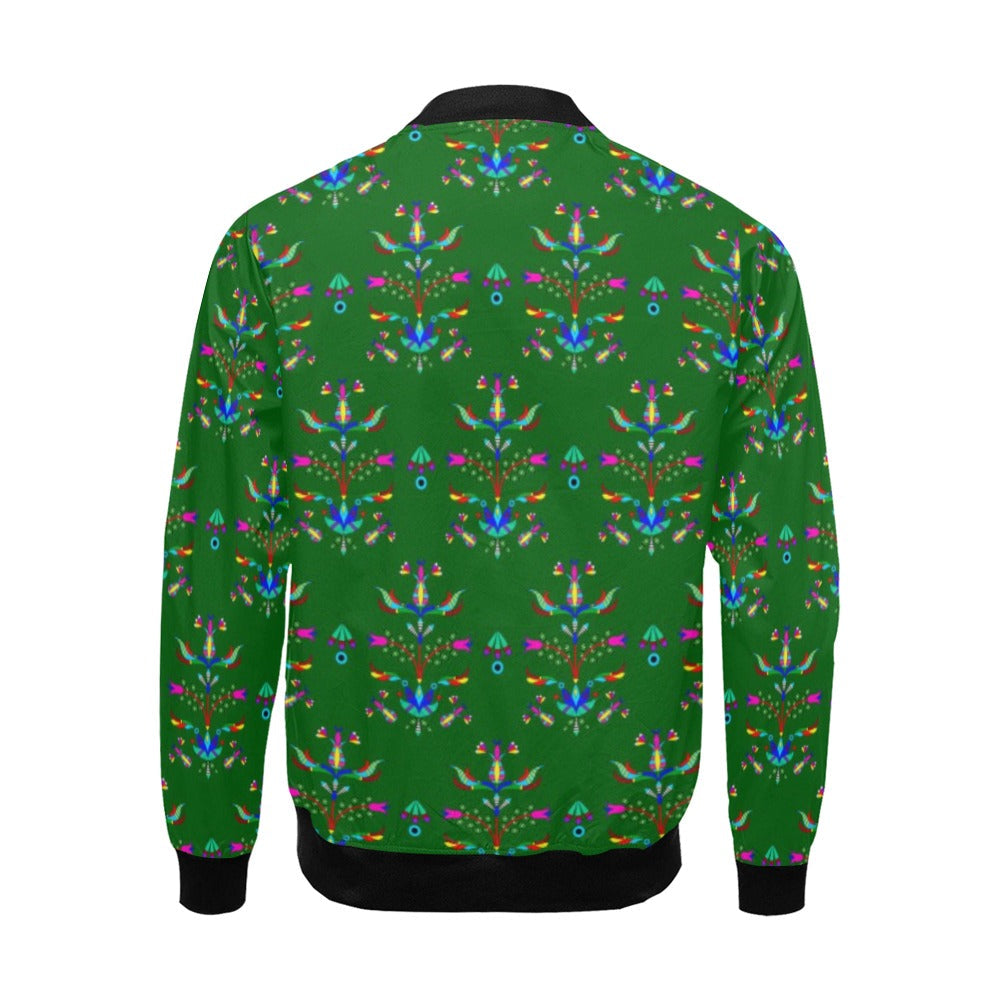 Dakota Damask Green Bomber Jacket for Men