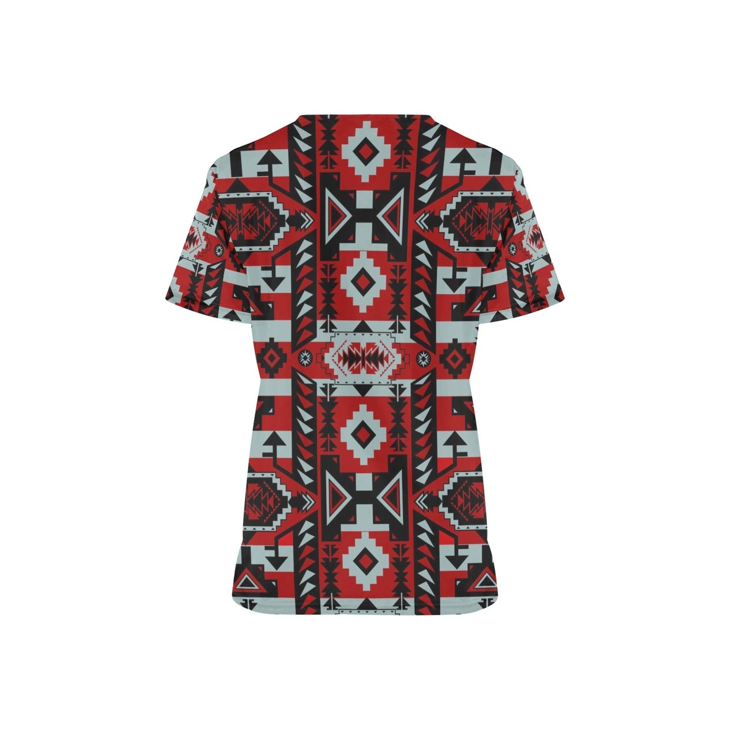 Chiefs Mountain Candy Sierra Dark All Over Print Scrub Top Scrub Top e-joyer