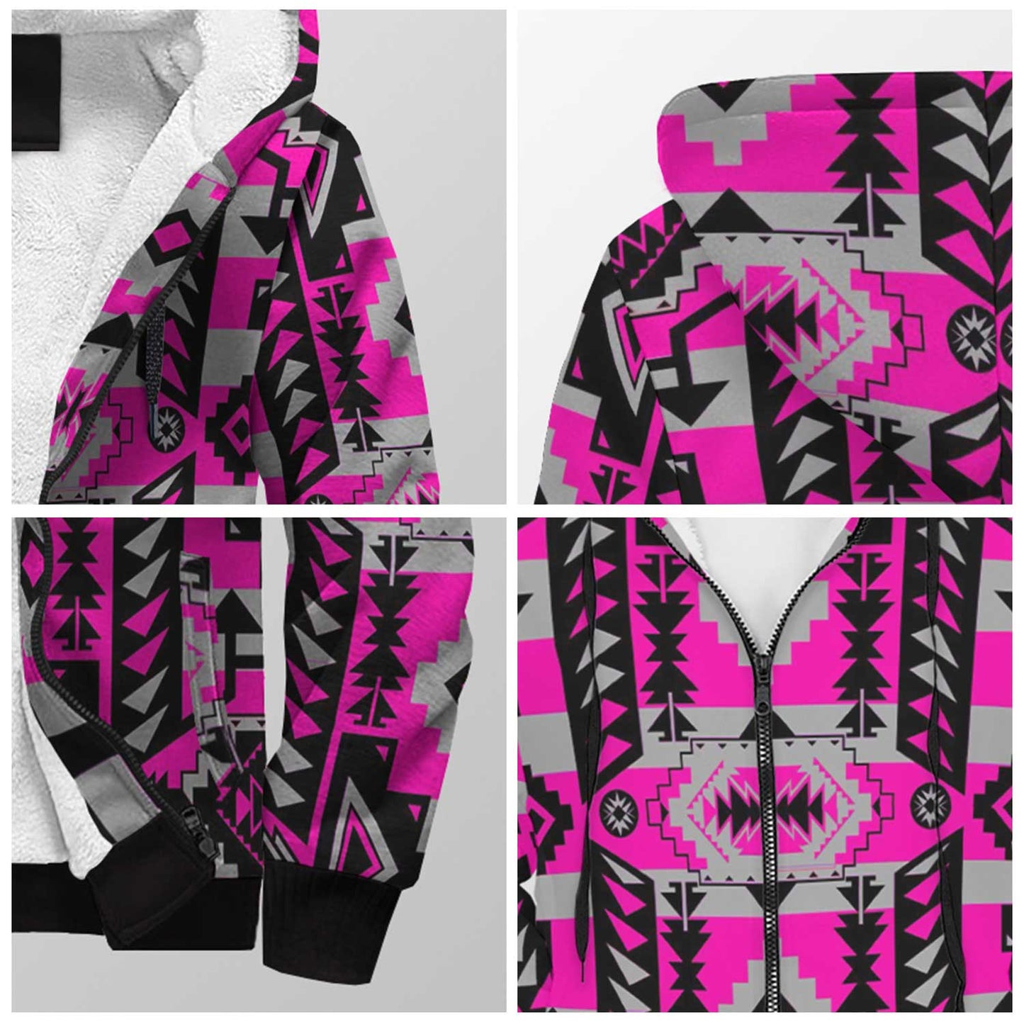 Chiefs Mountain Stunning Sunset Sherpa Hoodie 49 Dzine