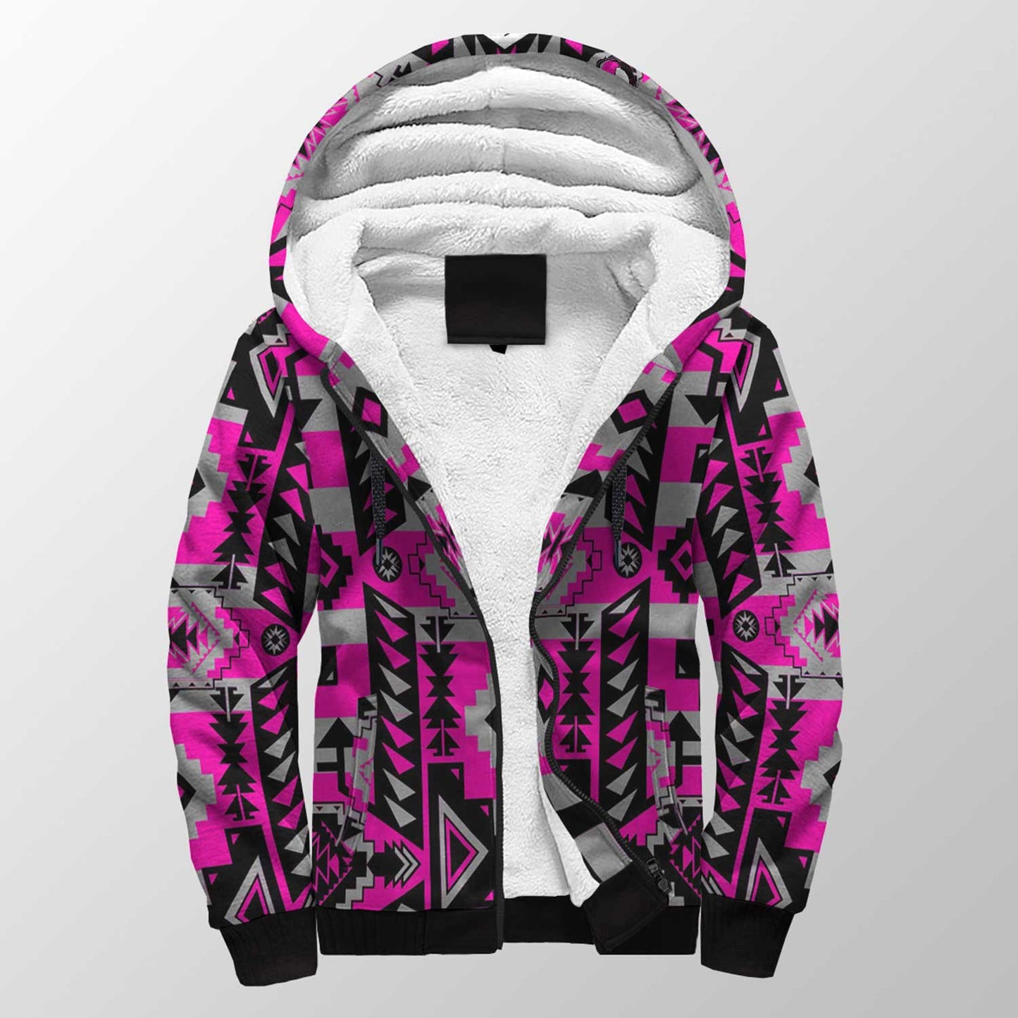 Chiefs Mountain Stunning Sunset Sherpa Hoodie 49 Dzine