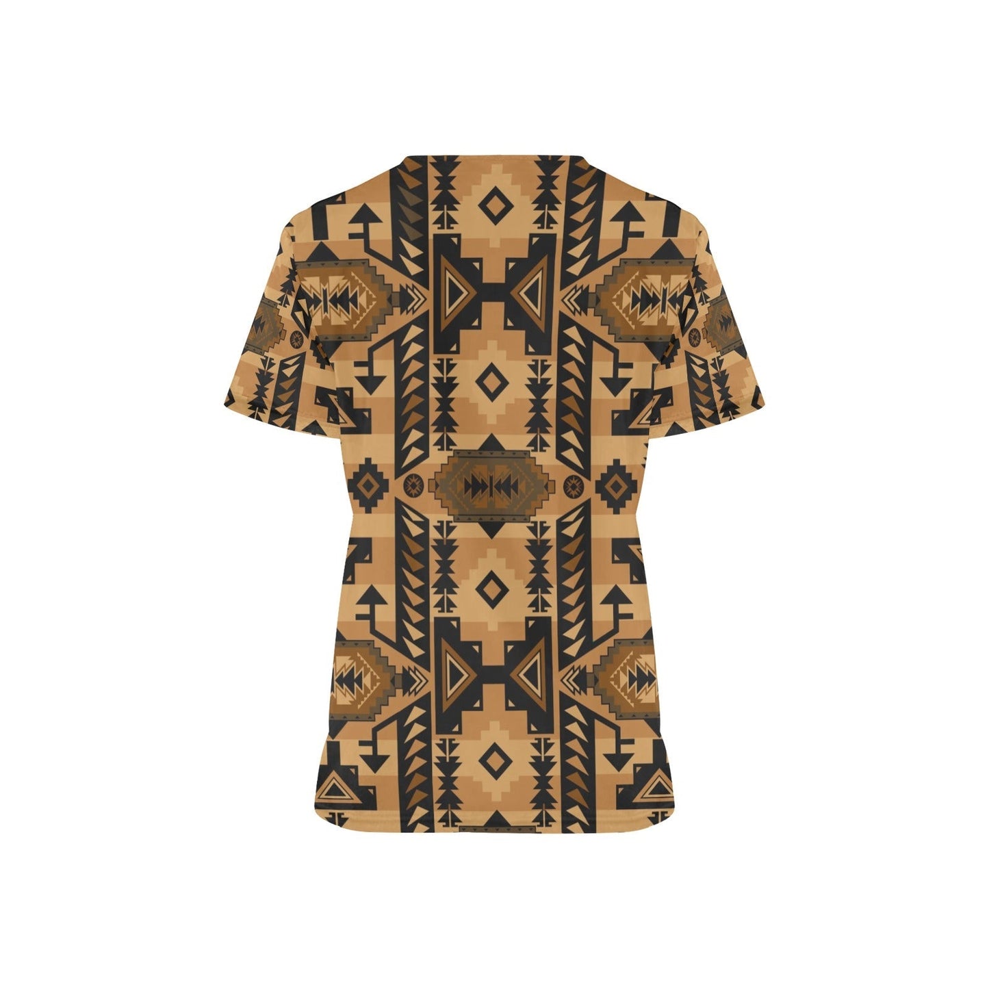 Chiefs Mountain Tan All Over Print Scrub Top Scrub Top e-joyer
