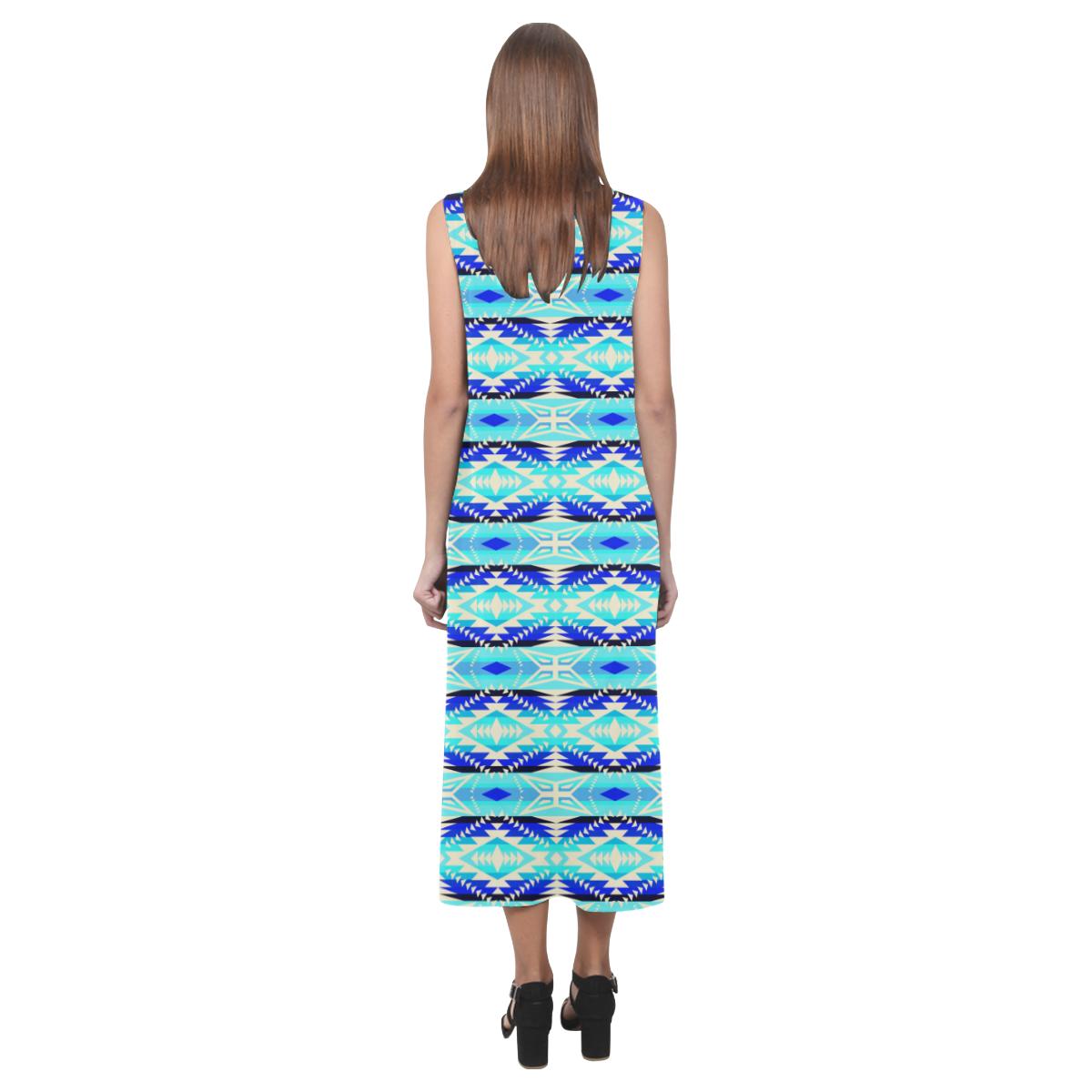 Coastal War Party Phaedra Sleeveless Open Fork Long Dress (Model D08) Phaedra Sleeveless Open Fork Long Dress (D08) e-joyer