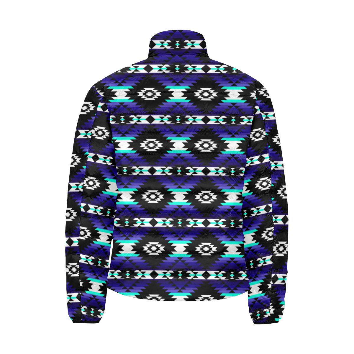 Cree Confederacy Midnight Men's Stand Collar Padded Jacket (Model H41) Men's Stand Collar Padded Jacket (H41) e-joyer