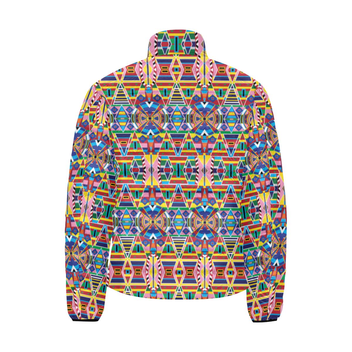 Crow Captive Men's Stand Collar Padded Jacket (Model H41) Men's Stand Collar Padded Jacket (H41) e-joyer