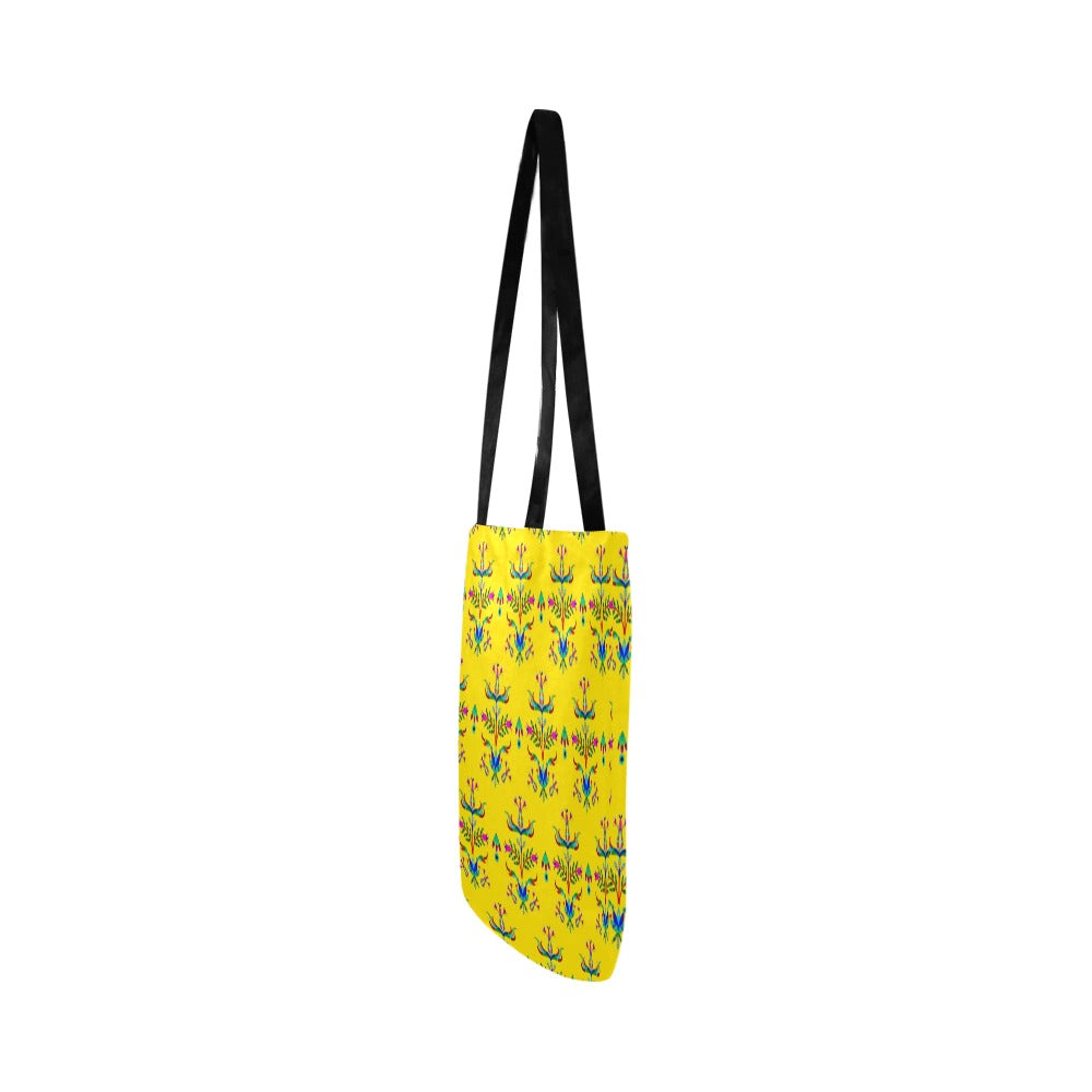 Dakota Damask Yellow Reusable Shopping Bag