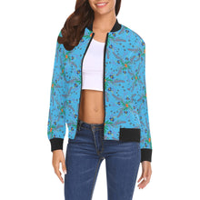 Load image into Gallery viewer, Willow Bee Saphire Bomber Jacket for Women
