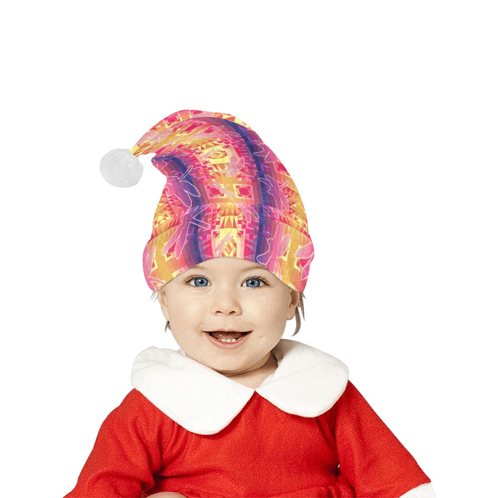 Kaleidoscope Dragonfly Santa Hat by 49 Dzine