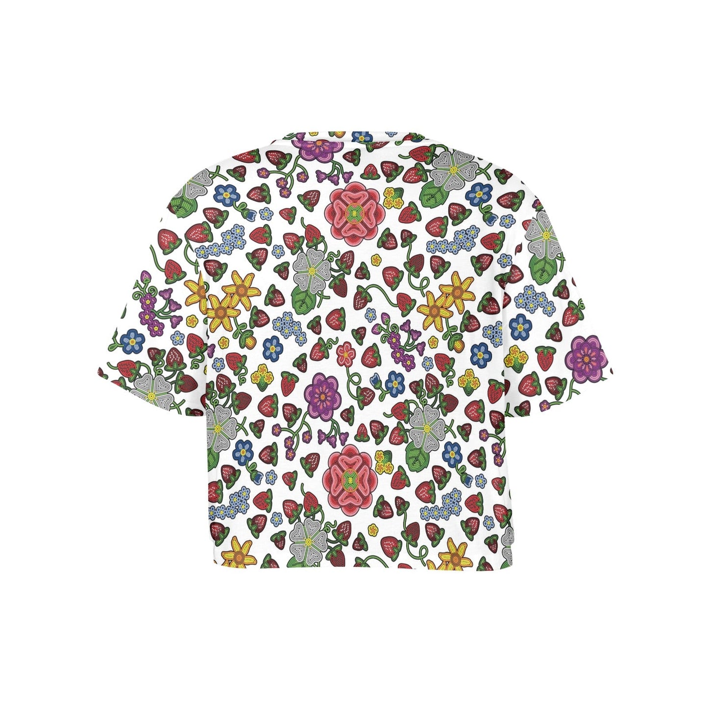 Berry Pop White Crop Top