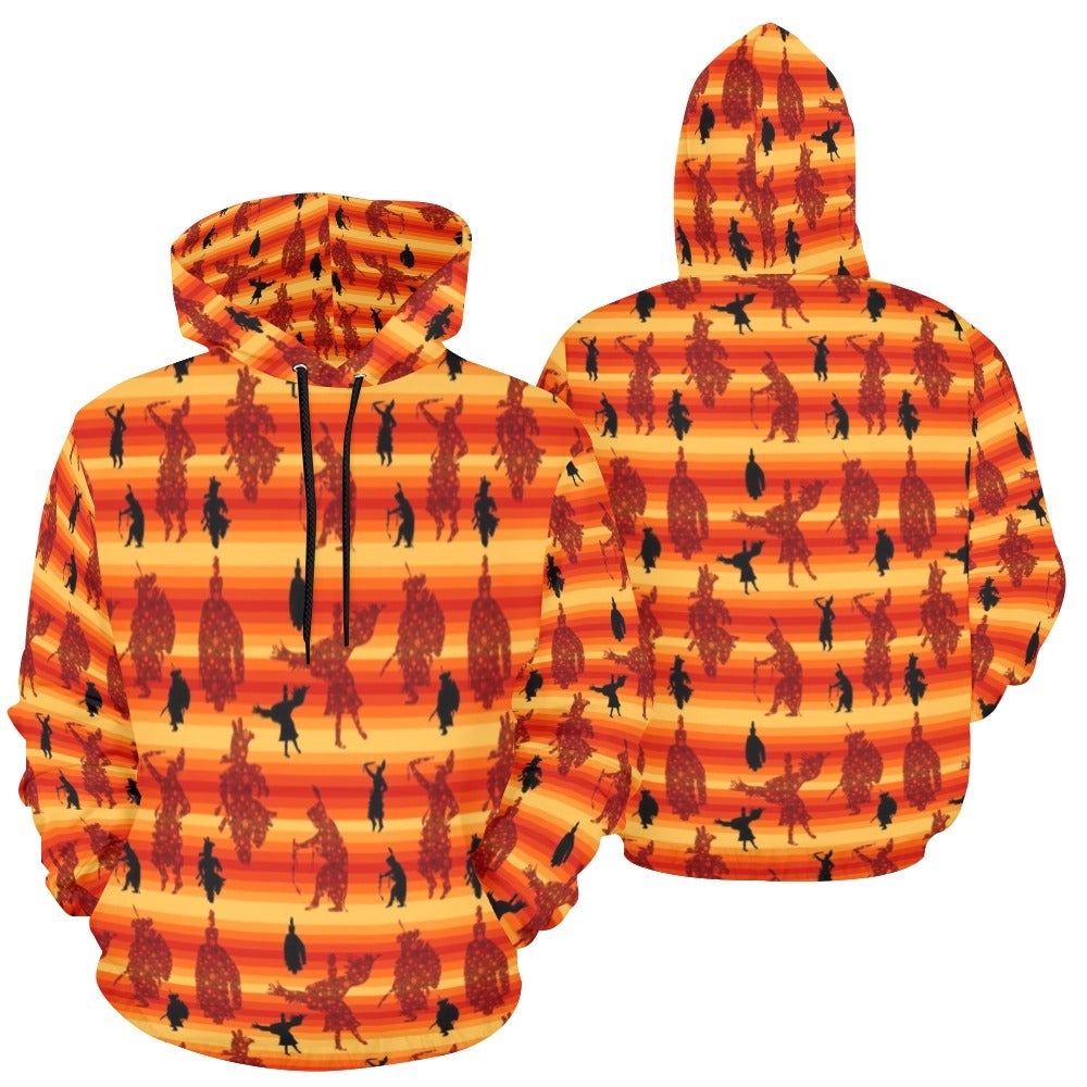 Dancers Brown All Over Print Hoodie for Men (USA Size) (Model H13) All Over Print Hoodie for Men (H13) e-joyer