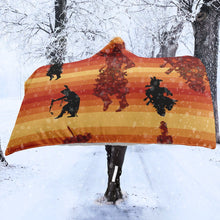 Load image into Gallery viewer, Dancers Brown Hooded Blanket blanket 49 Dzine 
