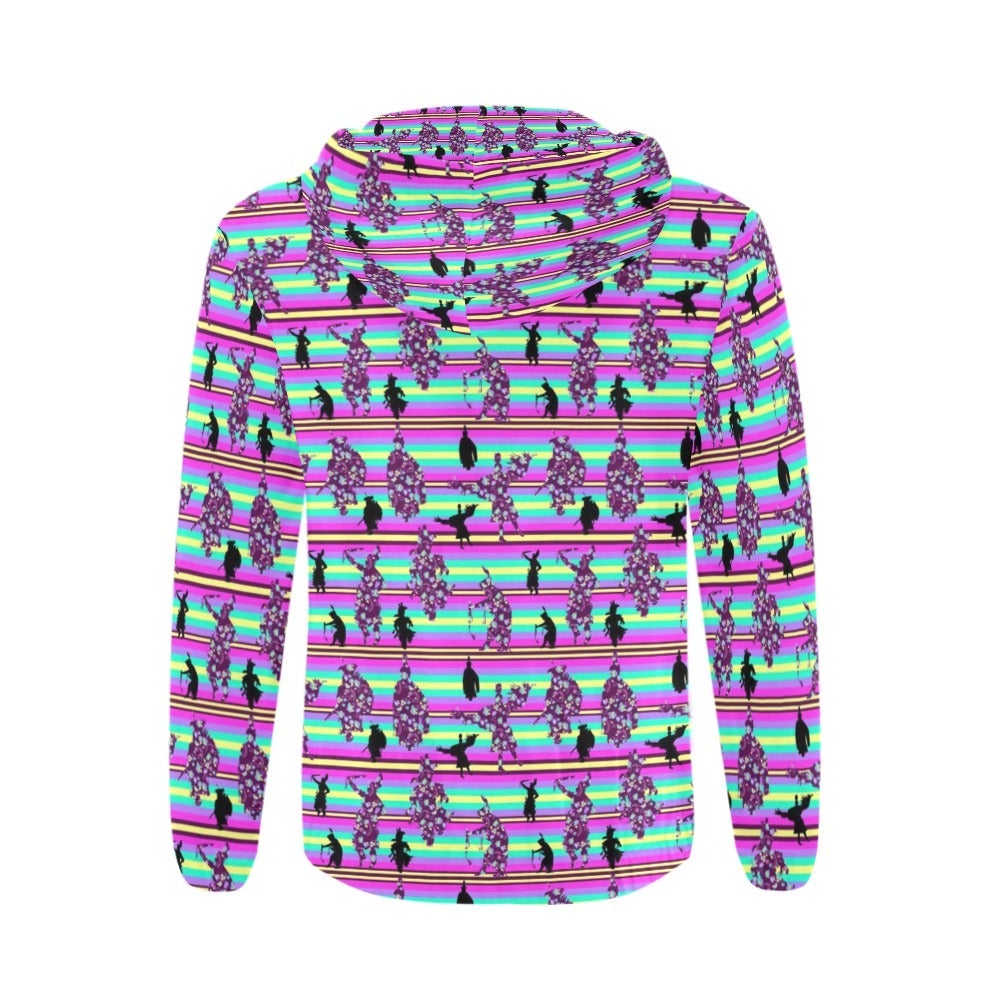 Dancers Floral Contest All Over Print Full Zip Hoodie for Men (Model H14) hoodie e-joyer