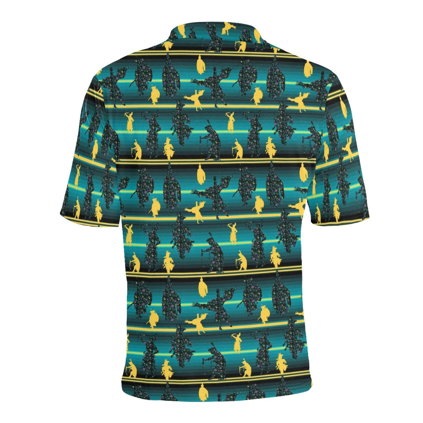 Dancers Inspire Green Men's All Over Print Polo Shirt (Model T55) Men's Polo Shirt (Model T55) e-joyer