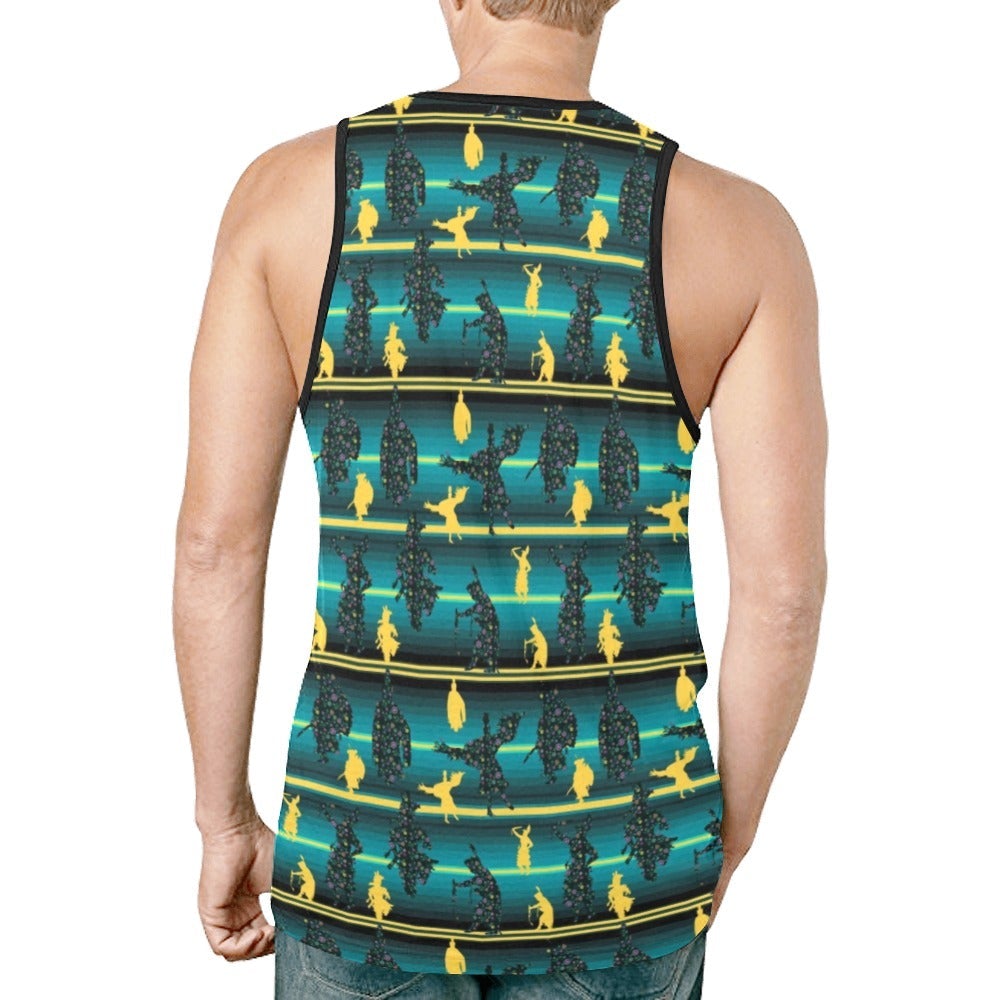 Dancers Inspire Green New All Over Print Tank Top for Men (Model T46) tank top e-joyer