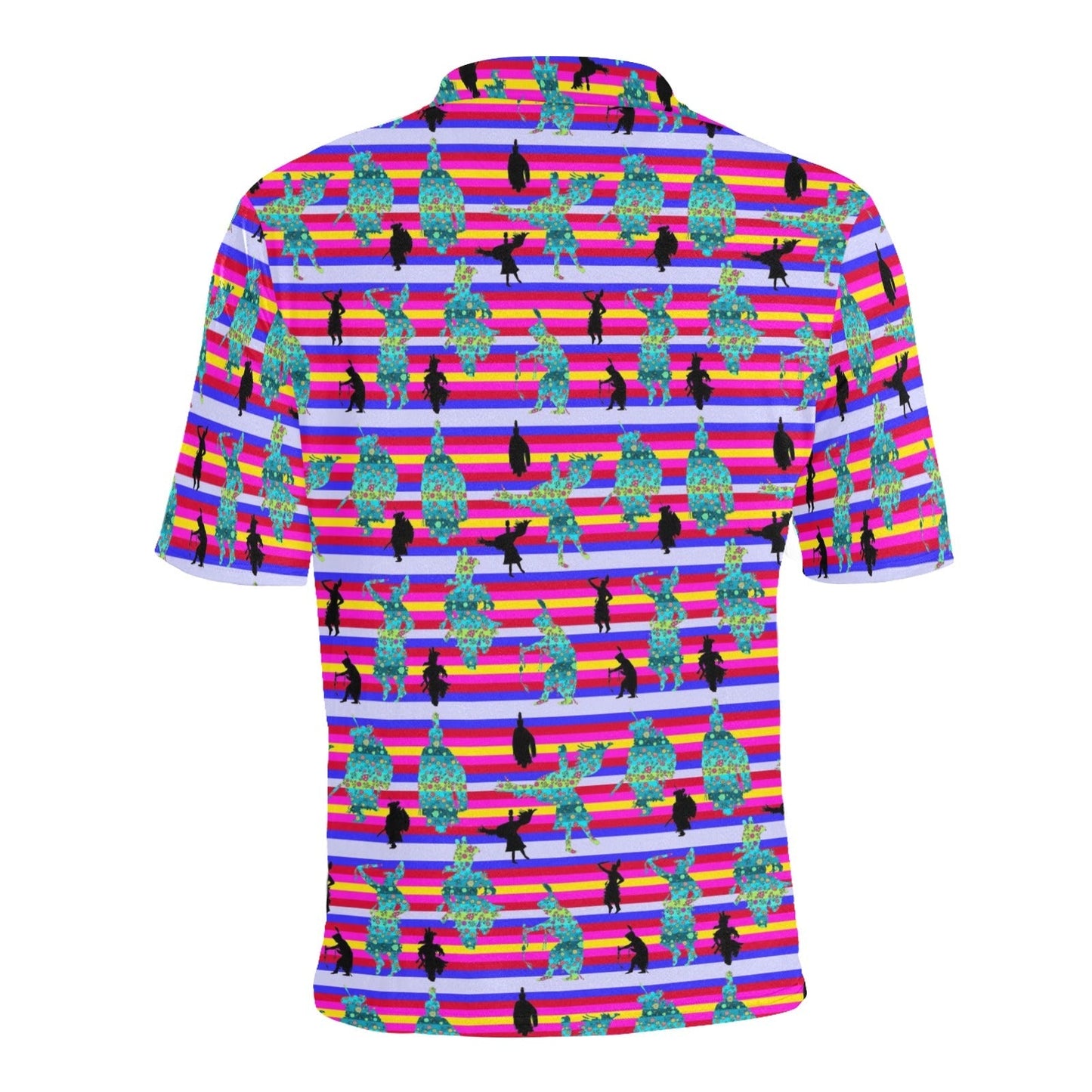 Dancers Sky Dance Men's All Over Print Polo Shirt (Model T55) Men's Polo Shirt (Model T55) e-joyer