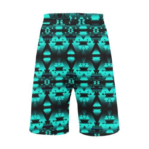 Dark Deep Lake Winter Camp Men's All Over Print Casual Shorts (Model L23) Men's Casual Shorts (L23) e-joyer