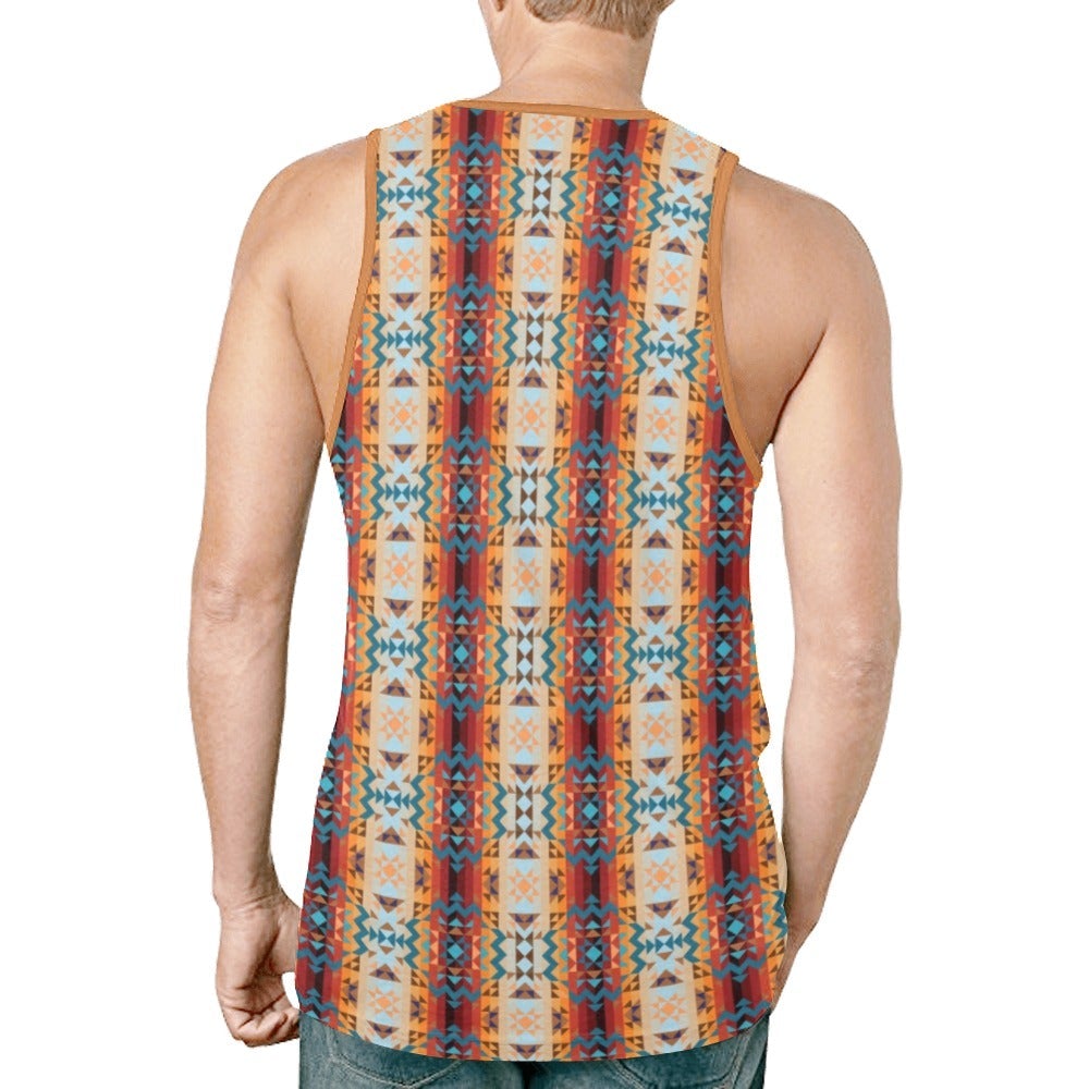 Dark Sandway New All Over Print Tank Top for Men (Model T46) New All Over Print Tank Top for Men (T46) e-joyer