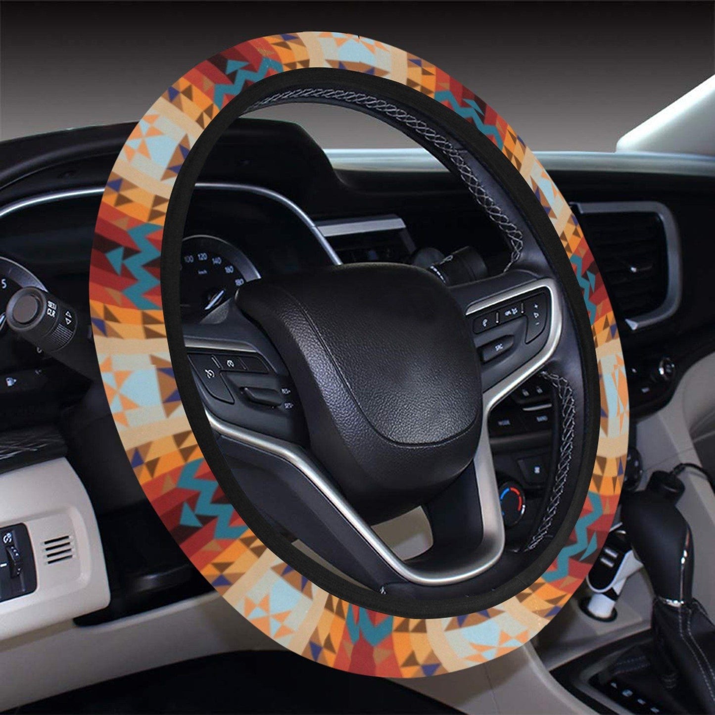 Dark Sandway Steering Wheel Cover with Elastic Edge Steering Wheel Cover with Elastic Edge e-joyer