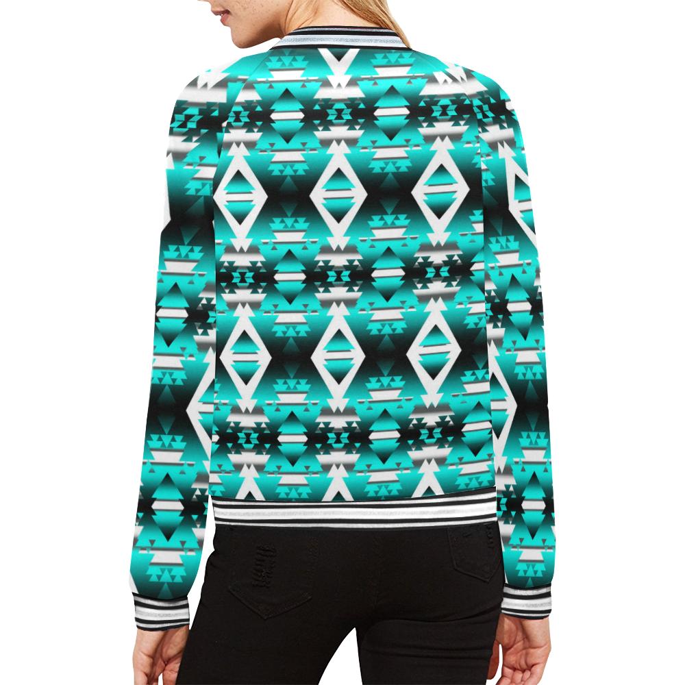 Deep Lake Winter Camp All Over Print Bomber Jacket for Women (Model H21) All Over Print Bomber Jacket for Women (H21) e-joyer
