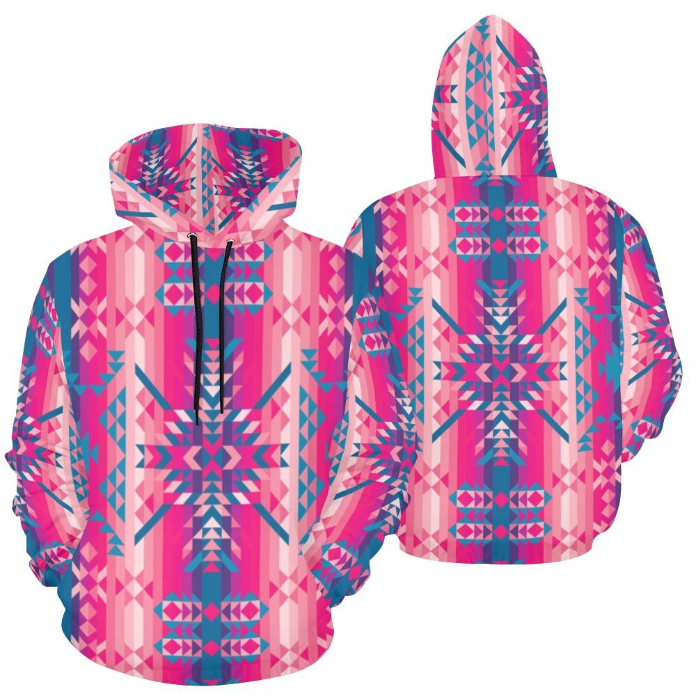 Desert Geo Blue All Over Print Hoodie for Men (USA Size) (Model H13) All Over Print Hoodie for Men (H13) e-joyer
