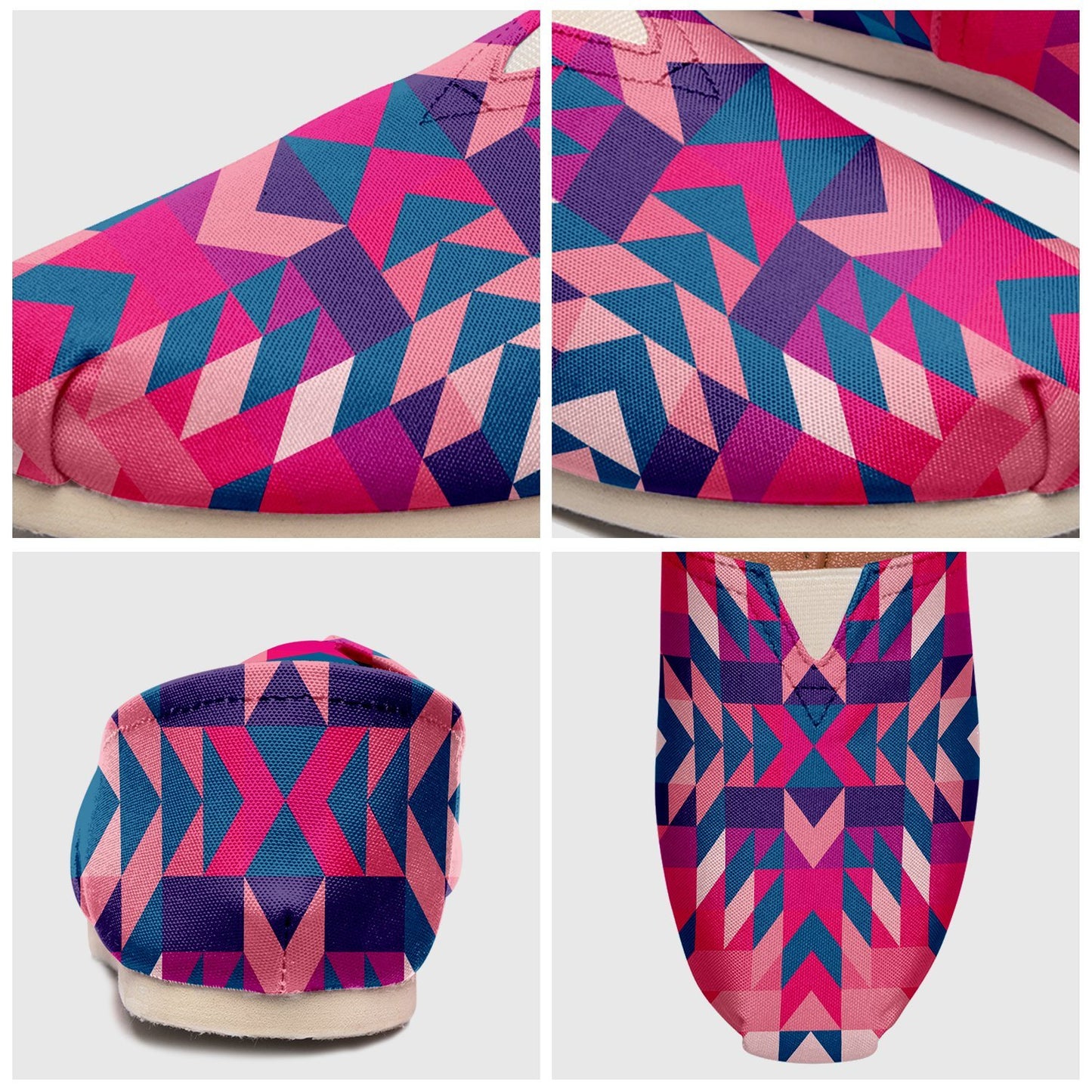 Desert Geo Blue Casual Unisex Slip On Shoe Herman