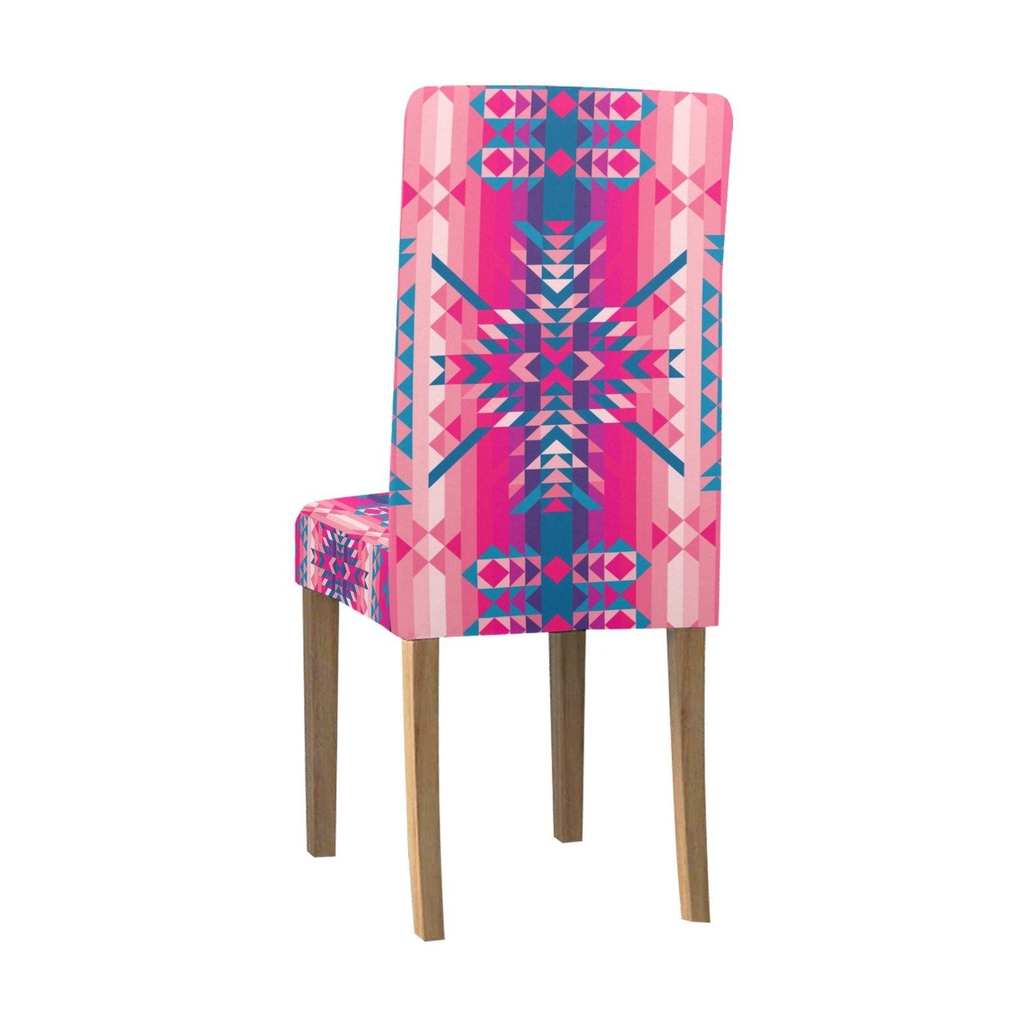 Desert Geo Blue Chair Cover (Pack of 6) Chair Cover (Pack of 6) e-joyer
